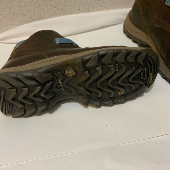 TIMBERLAND Waterproof Leather Brown Winter Hiking Sport Ankle Boots Women's Sz 7 - Picture 9 of 12